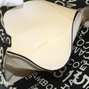 CHANEL Bysy line Tote Bag Canvas Black CC Auth 157029-19