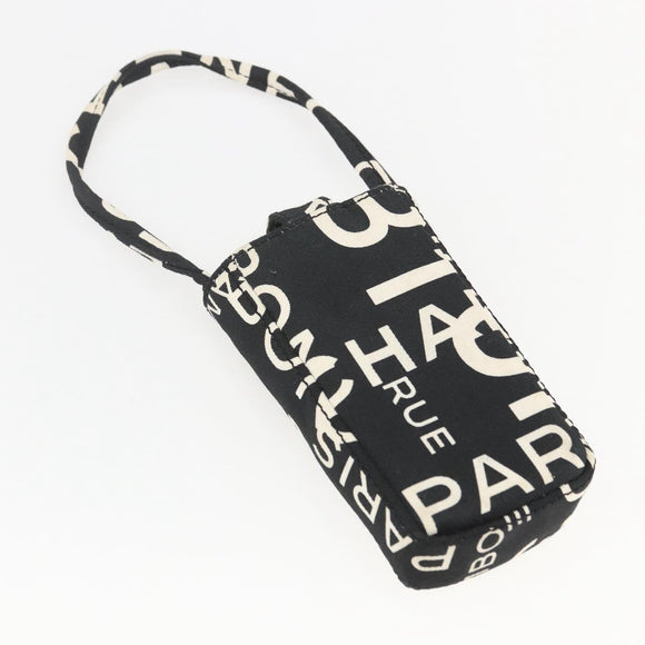 CHANEL Bysy line Tote Bag Canvas Black CC Auth 157029