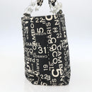 CHANEL Bysy line Tote Bag Canvas Black CC Auth 157029-5