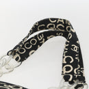 CHANEL Bysy line Tote Bag Canvas Black CC Auth 157029-8