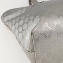 GUCCI GG Implementation Tote Bag PVC Silver 211137 Auth 157030-14