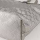 GUCCI GG Implementation Tote Bag PVC Silver 211137 Auth 157030-15