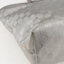 GUCCI GG Implementation Tote Bag PVC Silver 211137 Auth 157030-16