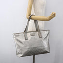 GUCCI GG Implementation Tote Bag PVC Silver 211137 Auth 157030-22