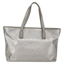 GUCCI GG Implementation Tote Bag PVC Silver 211137 Auth 157030-2