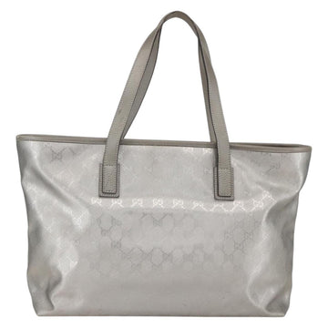 GUCCI GG Implementation Tote Bag PVC Silver 211137 Auth 157030 - 0