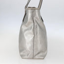 GUCCI GG Implementation Tote Bag PVC Silver 211137 Auth 157030-3