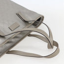 GUCCI GG Implementation Tote Bag PVC Silver 211137 Auth 157030-7