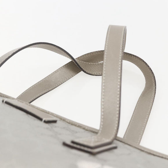 GUCCI GG Implementation Tote Bag PVC Silver 211137 Auth 157030