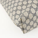 GUCCI GG Supreme Sherry Line Tote Bag PVC Navy Gold 904 02 003 Auth 157032-16
