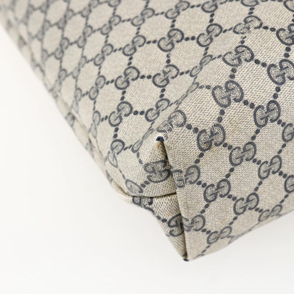 GUCCI GG Supreme Sherry Line Tote Bag PVC Navy Gold 904 02 003 Auth 157032