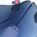 GUCCI GG Supreme Sherry Line Tote Bag PVC Navy Gold 904 02 003 Auth 157032-19