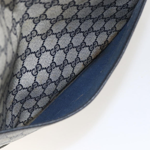 GUCCI GG Supreme Sherry Line Tote Bag PVC Navy Gold 904 02 003 Auth 157032