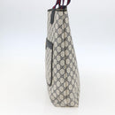 GUCCI GG Supreme Sherry Line Tote Bag PVC Navy Gold 904 02 003 Auth 157032-4