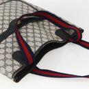 GUCCI GG Supreme Sherry Line Tote Bag PVC Navy Gold 904 02 003 Auth 157032-6