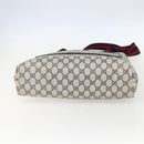 GUCCI GG Supreme Sherry Line Tote Bag PVC Navy Gold 904 02 003 Auth 157032-5