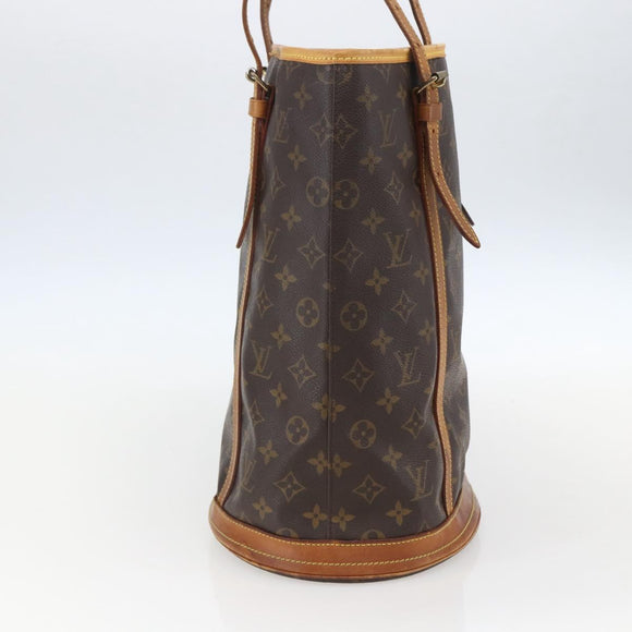 LOUIS VUITTON Monogram Bucket GM Shoulder Bag M42236 LV Auth 157036