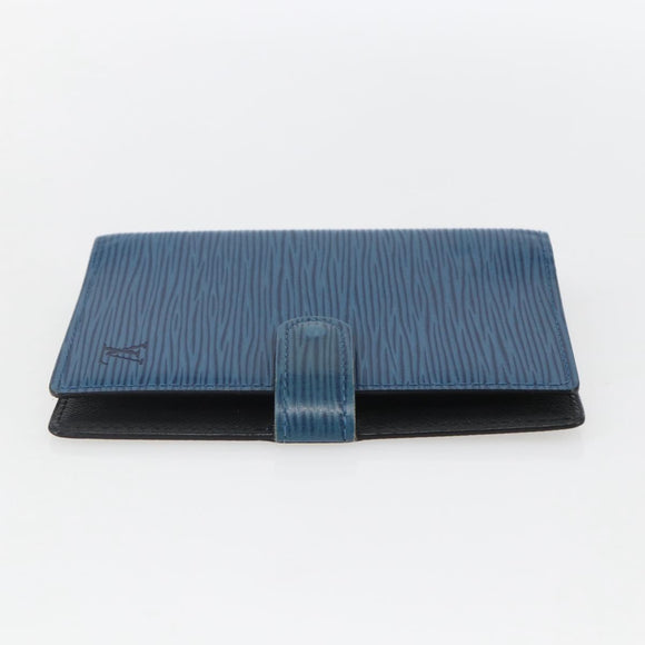 LOUIS VUITTON Epi Agenda PM Day Planner Cover Blue R20055 LV Auth 157040