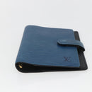 LOUIS VUITTON Epi Agenda PM Day Planner Cover Blue R20055 LV Auth 157040-6