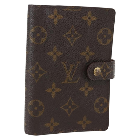 LOUIS VUITTON Monogram Agenda PM Day Planner Cover R20005 LV Auth 157044