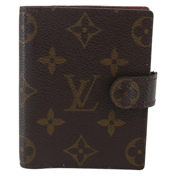 LOUIS VUITTON Monogram Agenda Mini Day Planner Cover R20007 LV Auth 157045
