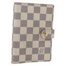LOUIS VUITTON Damier Azur Agenda PM Day Planner Cover R20706 LV Auth 157046-1