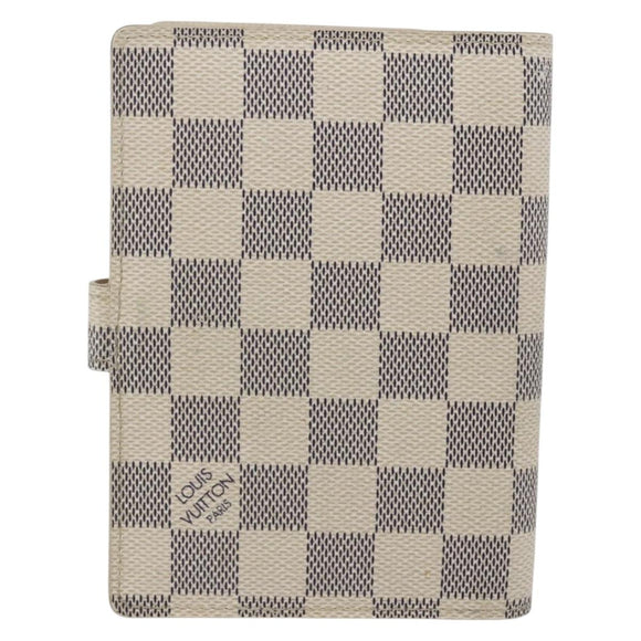 LOUIS VUITTON Damier Azur Agenda PM Day Planner Cover R20706 LV Auth 157046