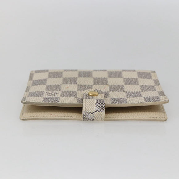 LOUIS VUITTON Damier Azur Agenda PM Day Planner Cover R20706 LV Auth 157046