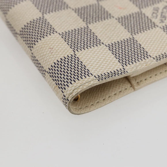 LOUIS VUITTON Damier Azur Agenda PM Day Planner Cover R20706 LV Auth 157046