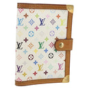 LOUIS VUITTON Multicolor Agenda PM Day Planner Cover White R21074 Auth 157047-1