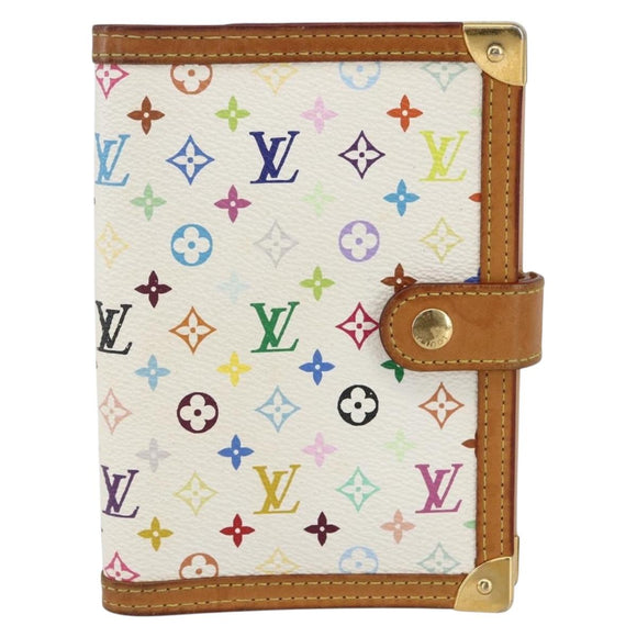 LOUIS VUITTON Multicolor Agenda PM Day Planner Cover White R21074 Auth 157047