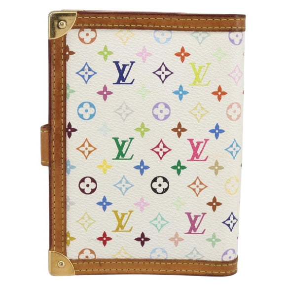 LOUIS VUITTON Multicolor Agenda PM Day Planner Cover White R21074 Auth 157047
