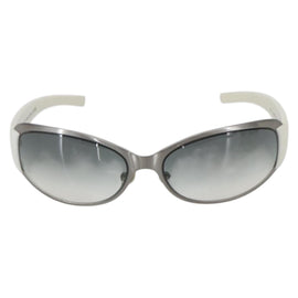 CHANEL COCO Mark Sunglasses metal White 4116 CC Auth 157052 - 0