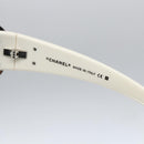 CHANEL COCO Mark Sunglasses metal White 4116 CC Auth 157052-9
