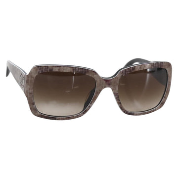 CHANEL COCO Mark Sunglasses plastic Beige CC Auth 157053