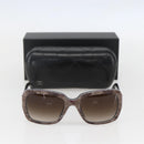 CHANEL COCO Mark Sunglasses plastic Beige CC Auth 157053-11
