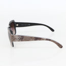 CHANEL COCO Mark Sunglasses plastic Beige CC Auth 157053-5