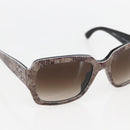 CHANEL COCO Mark Sunglasses plastic Beige CC Auth 157053-6