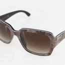 CHANEL COCO Mark Sunglasses plastic Beige CC Auth 157053-7