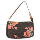 LOUIS VUITTON Monogram Rose Pochette Accessoires Pouch M48615 LV Auth 157055-1