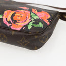 LOUIS VUITTON Monogram Rose Pochette Accessoires Pouch M48615 LV Auth 157055-14