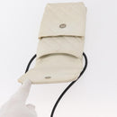 CHANEL Matelasse Cambon Line Shoulder Bag Calf Skin White Black CC Auth 157056-14