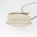 CHANEL Matelasse Cambon Line Shoulder Bag Calf Skin White Black CC Auth 157056-9