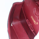 CHANEL Double Flap Matelasse 25 Chain Bag Lamb Skin Black Gold CC Auth 157061SAV-17