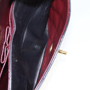 CHANEL Double Flap Matelasse 25 Chain Bag Lamb Skin Black Gold CC Auth 157061SAV-19