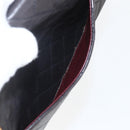 CHANEL Double Flap Matelasse 25 Chain Bag Lamb Skin Black Gold CC Auth 157061SAV-22