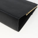 Salvatore Ferragamo Chain Vala Shoulder Bag Leather Black Gold Auth 157062-12