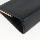 Salvatore Ferragamo Chain Vala Shoulder Bag Leather Black Gold Auth 157062-13