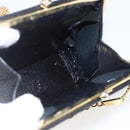 Salvatore Ferragamo Chain Vala Shoulder Bag Leather Black Gold Auth 157062-15