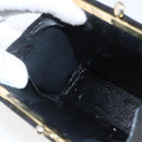 Salvatore Ferragamo Chain Vala Shoulder Bag Leather Black Gold Auth 157062-16